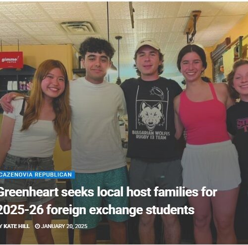 Greenheart seeks local host families for 2025-26 foreign exchange students